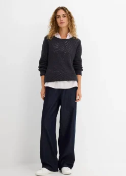 Femme bonprix Maille|Pulls & Gilets|Pull en maille texturée de coton mélangé