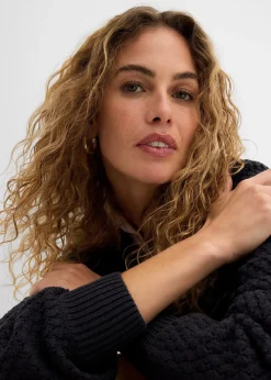 Femme bonprix Maille|Pulls & Gilets|Pull en maille texturée de coton mélangé