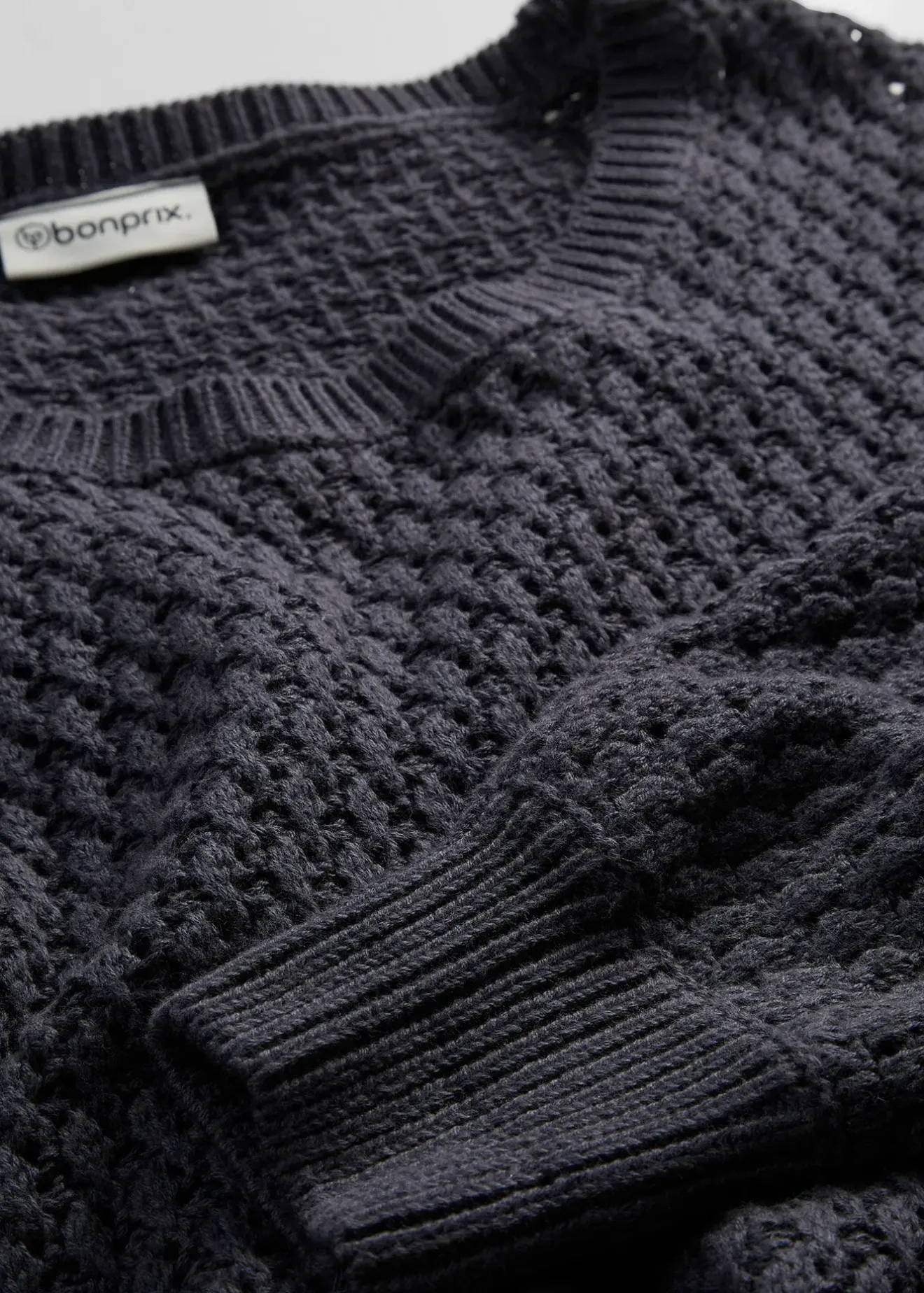 Femme bonprix Maille|Pulls & Gilets|Pull en maille texturée de coton mélangé