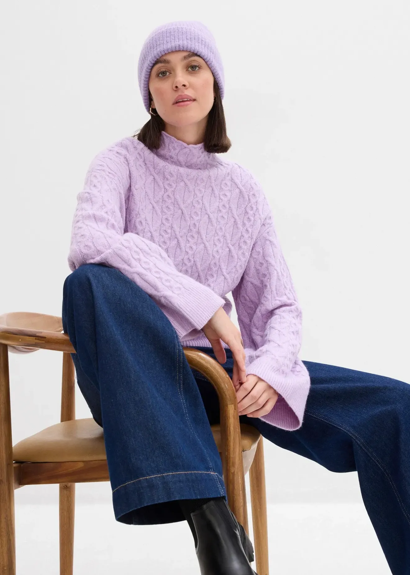 Femme bonprix Maille|Pulls & Gilets|Pull en maille torsadée