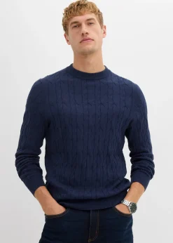 Homme bonprix Pulls & Gilets|Pull en maille torsadée 100% coton