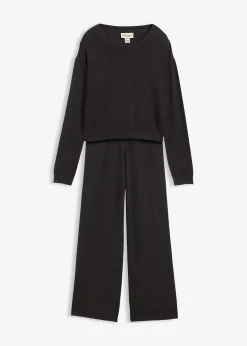 Enfant bonprix Vêtements Enfant|Filles 9-16 Ans·Pulls & Sweats|Pull et pantalon en fine maille (ens. 2 pces), viscose majoritaire