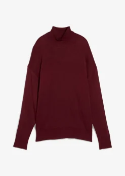 Femme bonprix Maille|Pulls & Gilets|Pull léger en fine maille de viscose majoritaire à large col cheminée