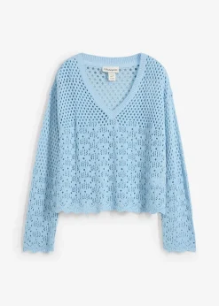 Femme bonprix Maille|Pulls & Gilets|Pull léger en maille ajourée