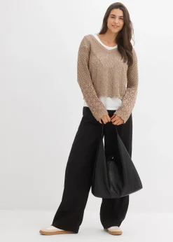 Femme bonprix Maille|Pulls & Gilets|Pull léger en maille ajourée