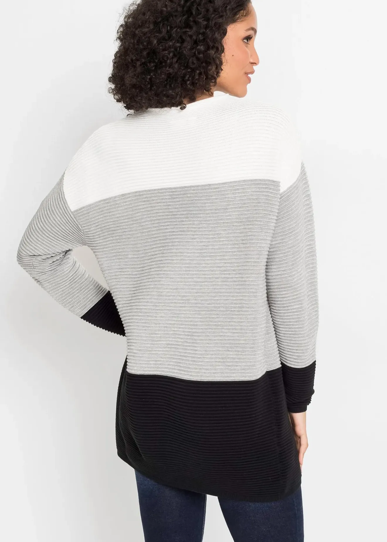 Femme bonprix Maille|Pulls & Gilets|Pull long à rayures