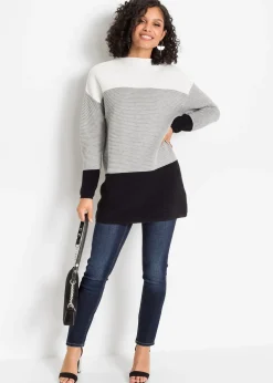 Femme bonprix Maille|Pulls & Gilets|Pull long à rayures