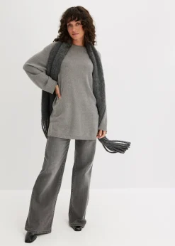 Femme bonprix Maille|Pulls & Gilets|Pull long en fine maille fendu sur les côtés