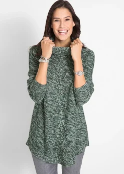 Femme bonprix Maille|Pulls & Gilets|Pull long esprit poncho, manches longues