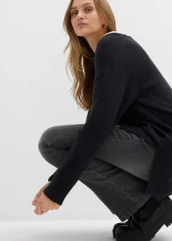 Femme bonprix Maille|Pulls & Gilets|Pull long et oversize à fentes sur les côtés