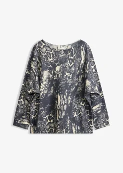 Femme bonprix Maille|Pulls & Gilets|Pull manches chauve-souris à imprimé python