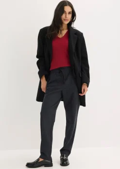 Femme bonprix Maille|Pulls & Gilets|Pull manches courtes côtelé