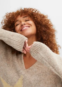 Femme bonprix Maille|Pulls & Gilets|Pull motif étoile