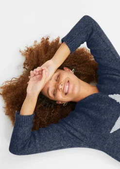 bonprix Pull motif étoile|Femme Maille|Pulls & Gilets