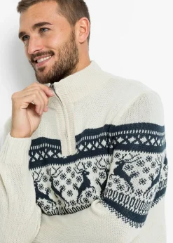 Homme bonprix Pulls & Gilets|Pull norvégien à col camionneur