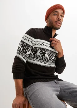 bonprix Pull norvégien à col camionneur|Homme Pulls & Gilets