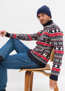 Homme bonprix Pulls & Gilets|Pull norvégien à col roulé