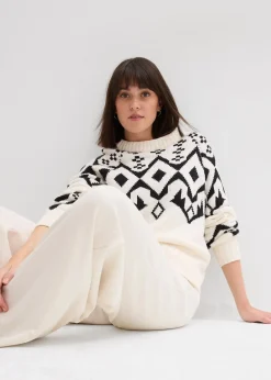 Femme bonprix Maille|Pulls & Gilets|Pull norvégien oversize