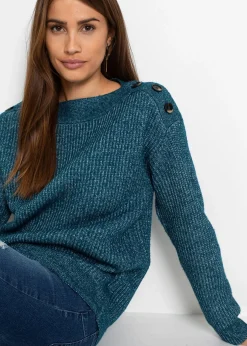 Femme bonprix Maille|Pulls & Gilets|Pull oversize à boutons