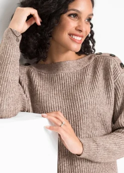 bonprix Pull oversize à boutons|Femme Maille|Pulls & Gilets