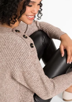 bonprix Pull oversize à boutons|Femme Maille|Pulls & Gilets