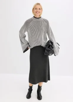 Femme bonprix Maille|Pulls & Gilets|Pull oversize à col montant