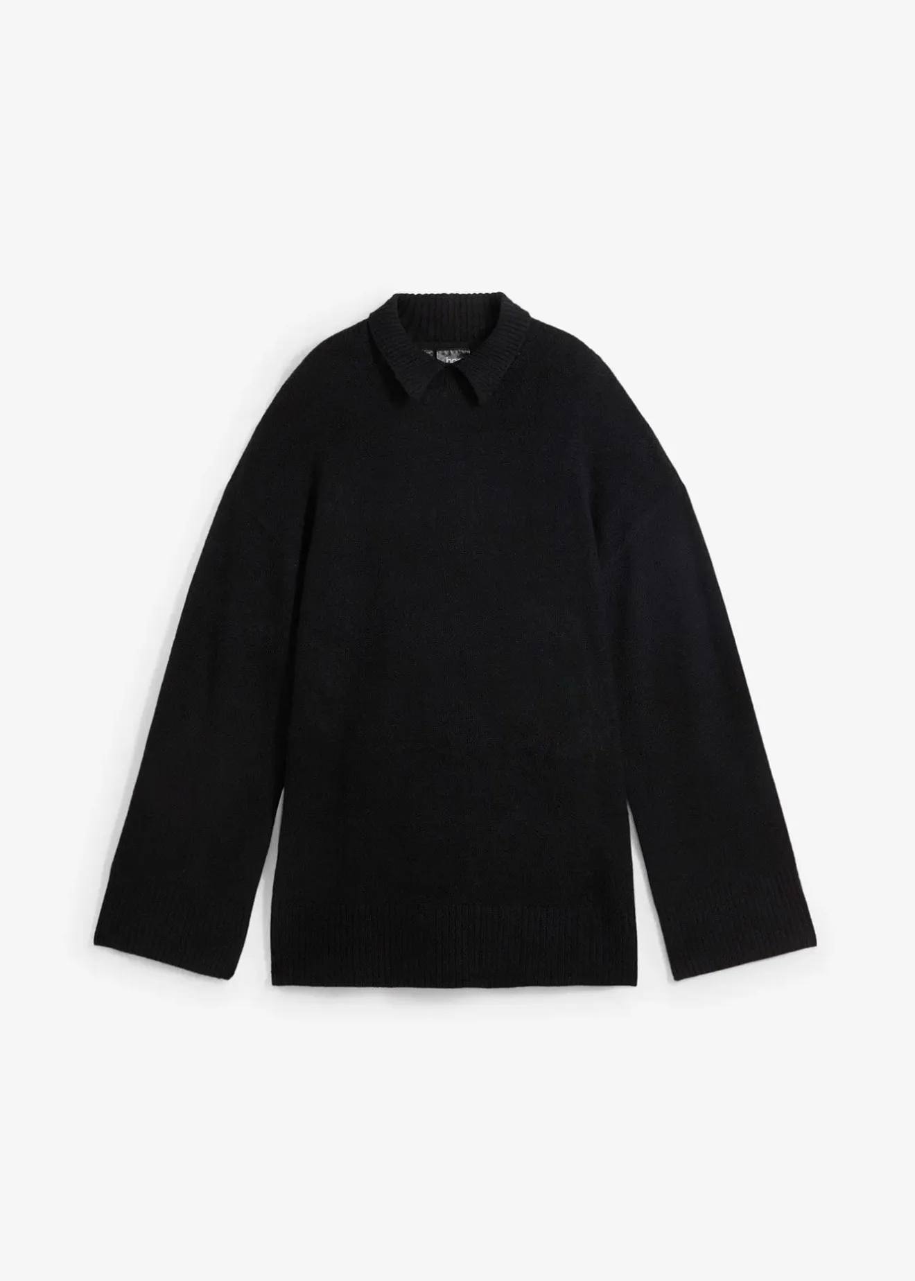 Femme bonprix Maille|Pulls & Gilets|Pull oversize à col roulé ouvert et fentes latérales