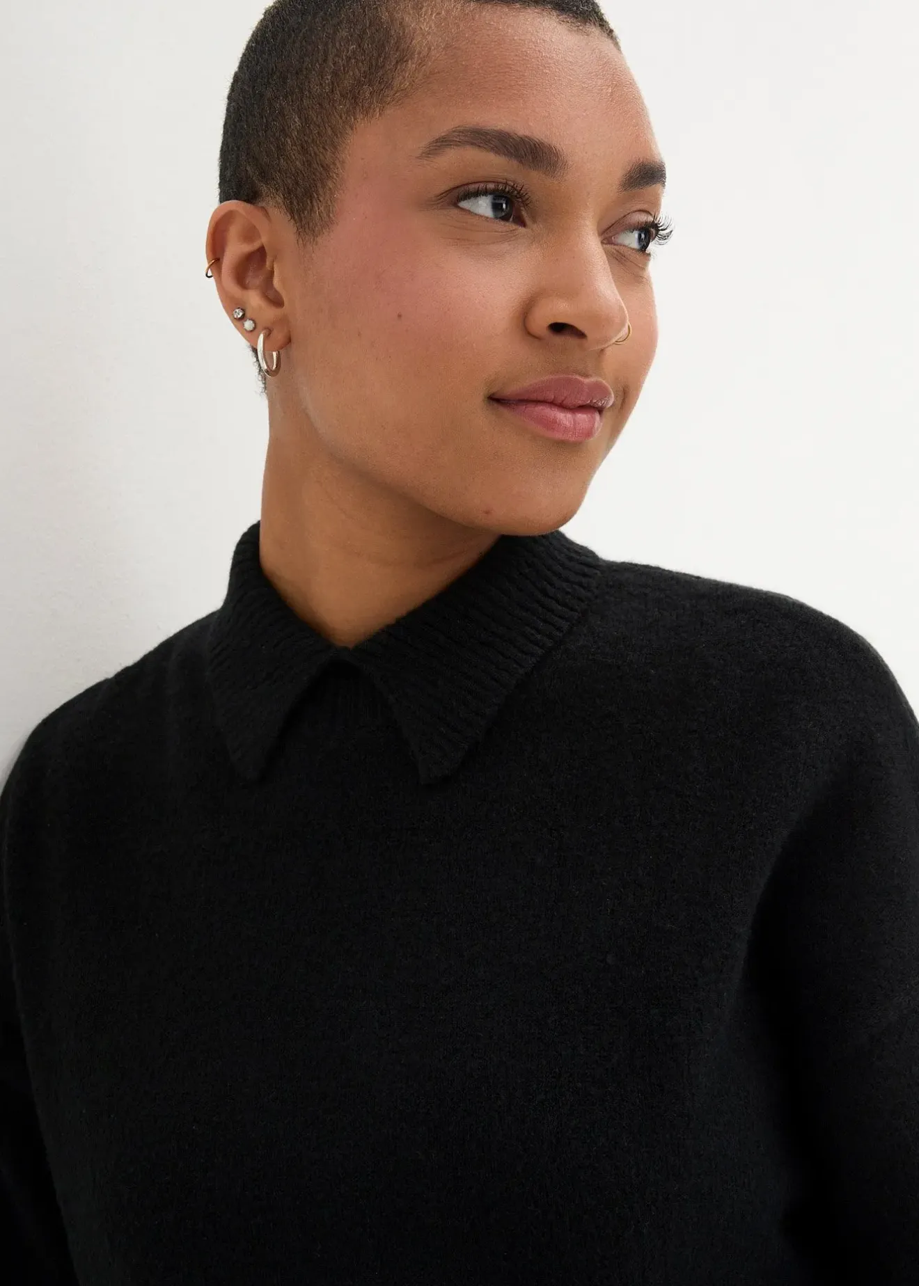 Femme bonprix Maille|Pulls & Gilets|Pull oversize à col roulé ouvert et fentes latérales