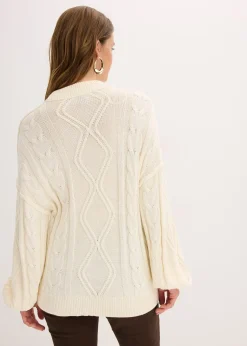 Femme bonprix Maille|Pulls & Gilets|Pull oversize à motif torsadé