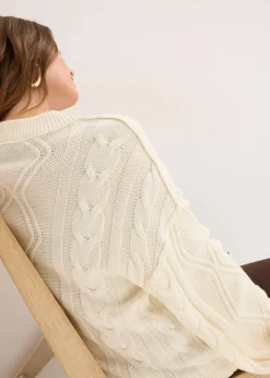 Femme bonprix Maille|Pulls & Gilets|Pull oversize à motif torsadé