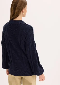 bonprix Pull oversize à motif torsadé|Femme Maille|Pulls & Gilets