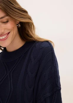 bonprix Pull oversize à motif torsadé|Femme Maille|Pulls & Gilets