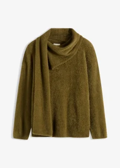 Femme bonprix Maille|Pulls & Gilets|Pull oversize avec écharpe