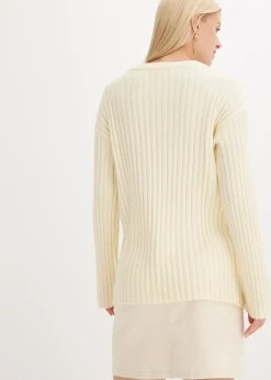 Femme bonprix Maille|Pulls & Gilets|Pull oversize côtelé