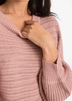 Femme bonprix Maille|Pulls & Gilets|Pull oversize en maille ajourée