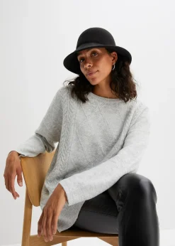 Femme bonprix Maille|Pulls & Gilets|Pull oversize en maille torsadée