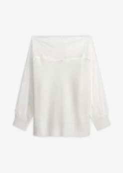 Femme bonprix Pulls & Gilets|Pull épaules nues avec dentelle