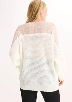 Femme bonprix Pulls & Gilets|Pull épaules nues avec dentelle