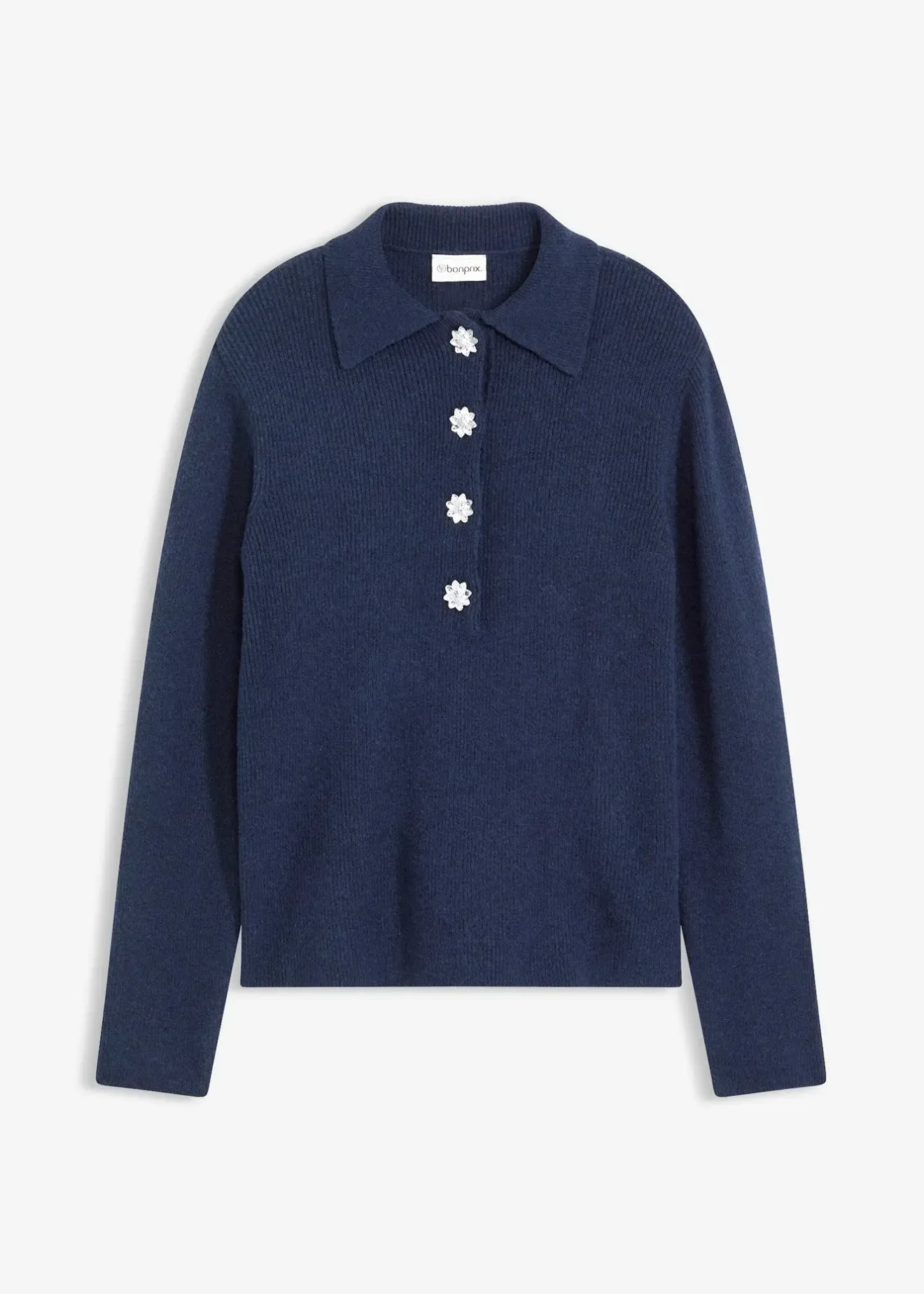 bonprix Pull polo avec laine|Femme Maille|Pulls & Gilets