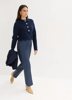 bonprix Pull polo avec laine|Femme Maille|Pulls & Gilets