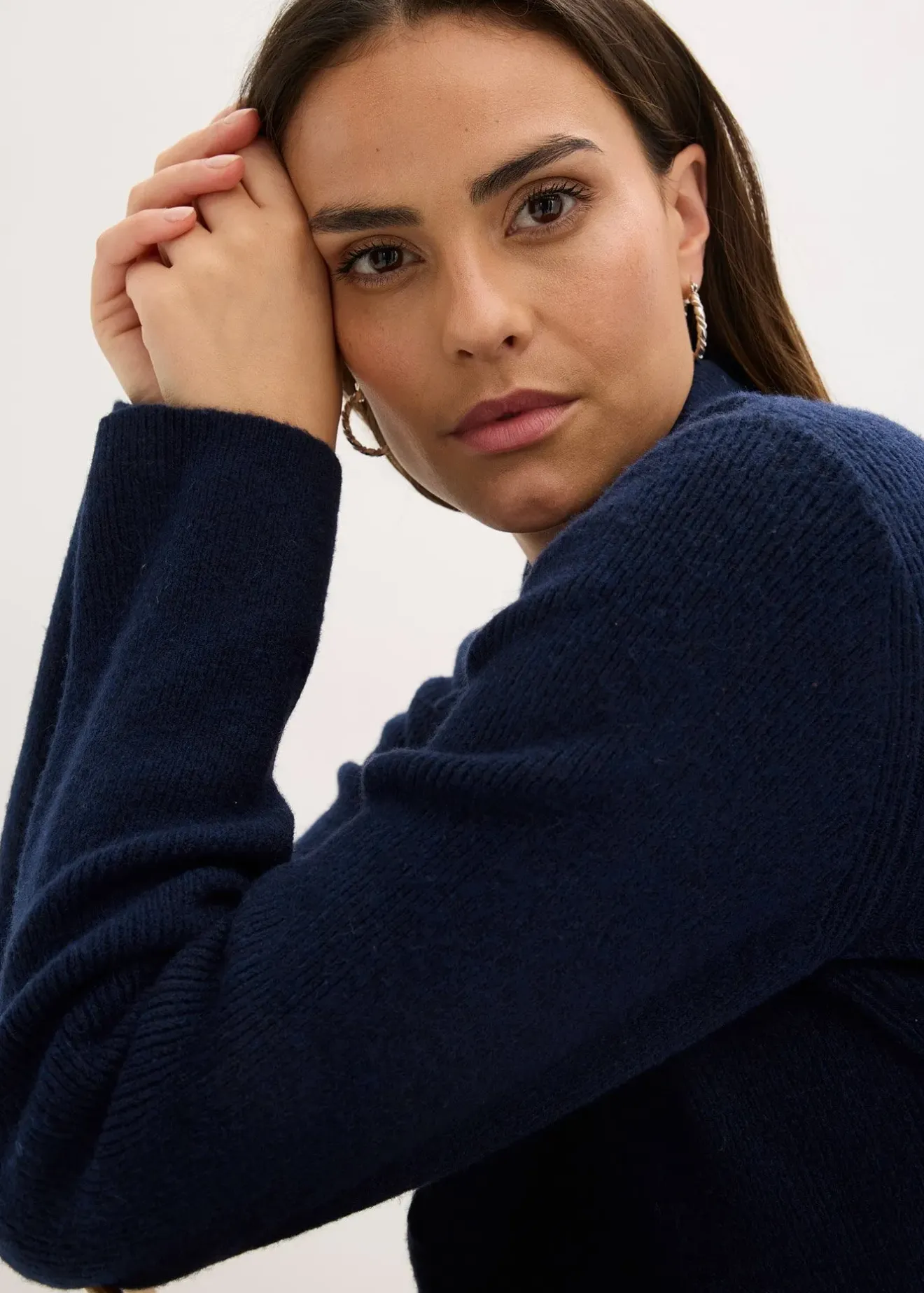 bonprix Pull polo avec laine|Femme Maille|Pulls & Gilets