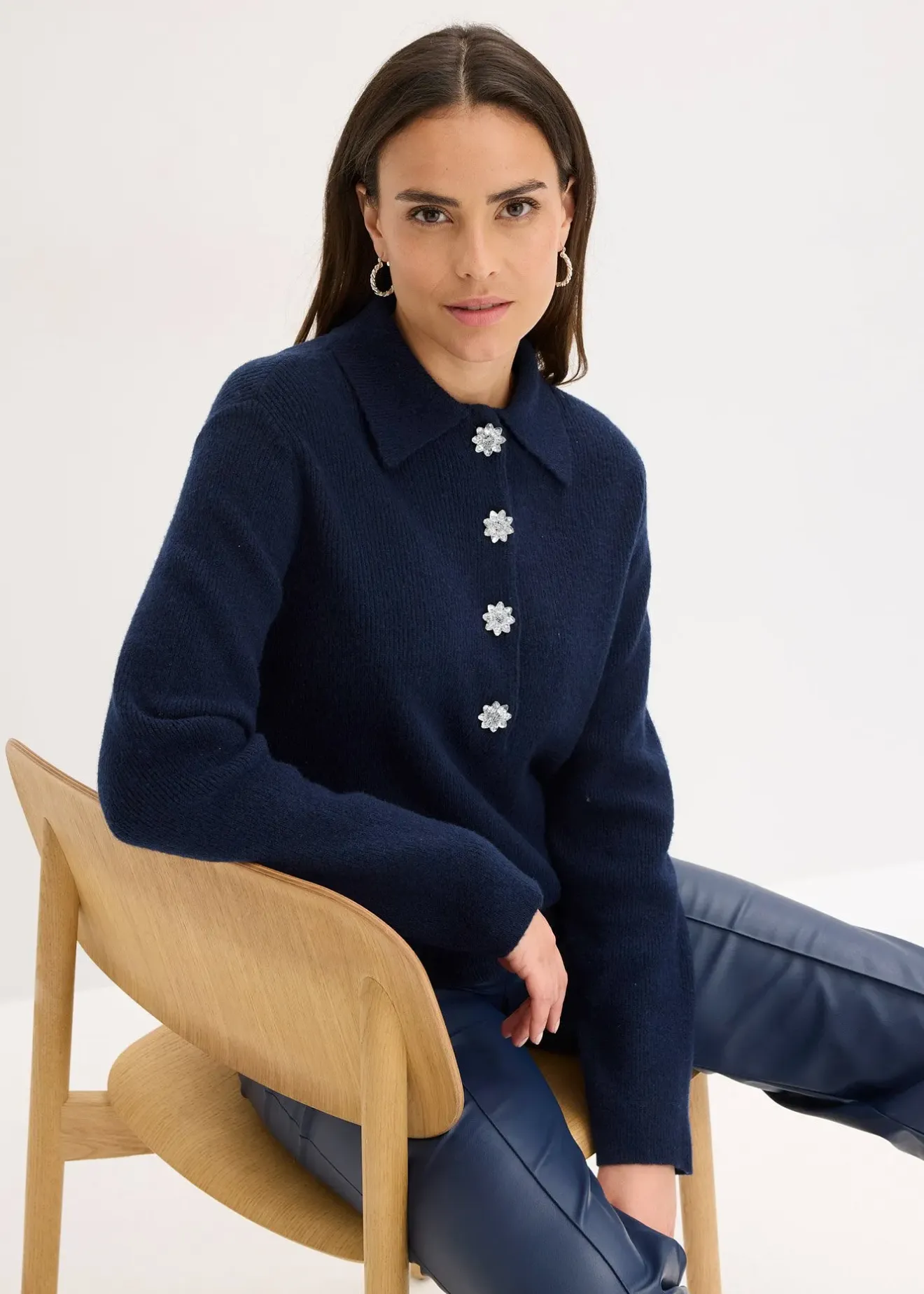 bonprix Pull polo avec laine|Femme Maille|Pulls & Gilets