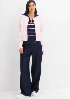 Femme bonprix Maille|Pulls & Gilets|Pull polo en fine maille