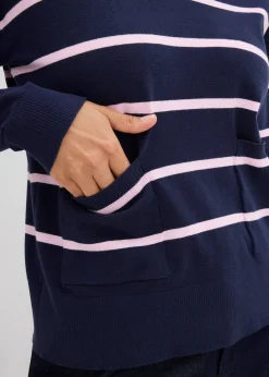 Femme bonprix Maille|Pulls & Gilets|Pull polo en fine maille