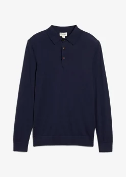 bonprix Pull polo en fine maille avec laine mérinos, slim|Homme Pulls & Gilets