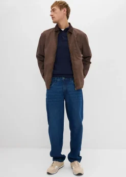 bonprix Pull polo en fine maille avec laine mérinos, slim|Homme Pulls & Gilets