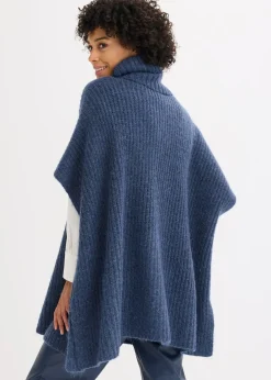 bonprix Pull poncho en laine mélangée|Femme Ponchos|Maille