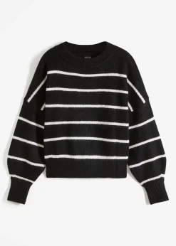 bonprix Pull rayé oversize|Femme Maille|Pulls & Gilets