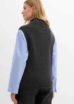 bonprix Pull sans manches 100% coton|Femme Maille|Pulls & Gilets