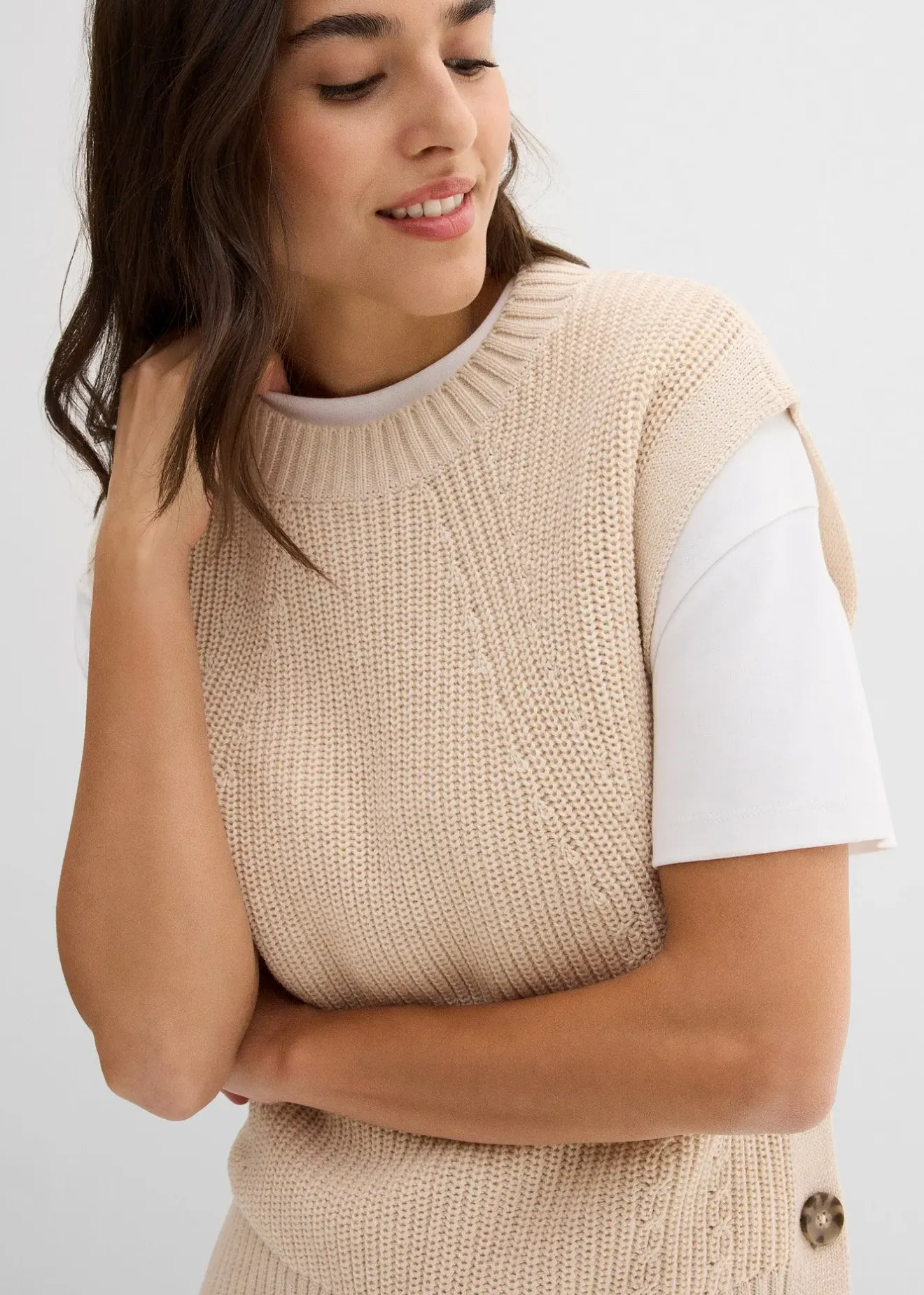 bonprix Pull sans manches en maille|Femme Maille|Pulls & Gilets